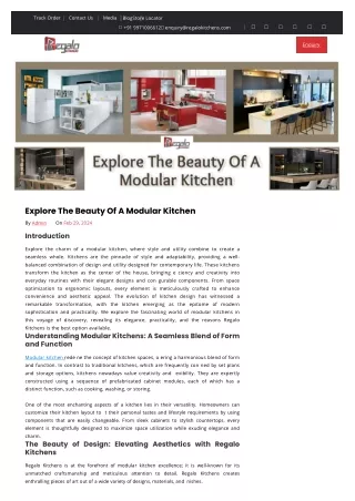 Explore The Beauty Of A Modular Kitchen