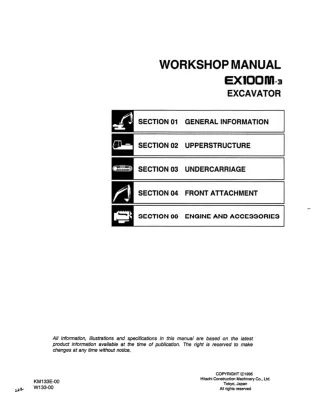 Hitachi EX100-3 Excavator Service Repair Manual