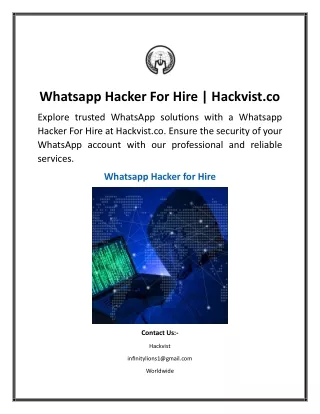 Whatsapp Hacker For Hire Hackvist.co