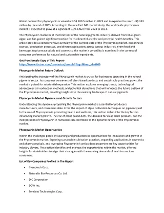 Phycocyanin Market