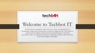 Unmatched Excellence: Best IT AMC Services in Dubai by Techbotit Solutions