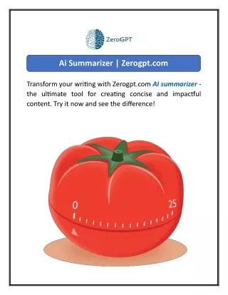 Ai Summarizer  Zerogpt.com