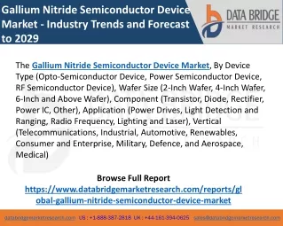 Gallium Nitride Semiconductor Device Market