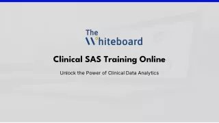 Clinical SAS Training Online