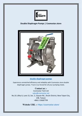 Double Diaphragm Pumps