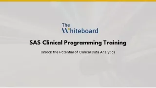 SAS Clinical Programming Training