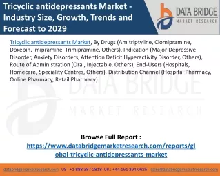 Tricyclic antidepressants Market – Industry Trends and Forecast to 2029
