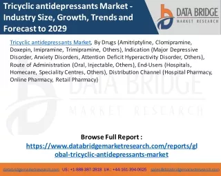 Tricyclic antidepressants Market – Industry Trends and Forecast to 2029