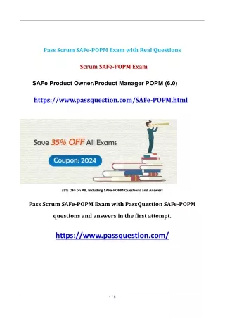 SAFe-POPM Certification Exam Questions