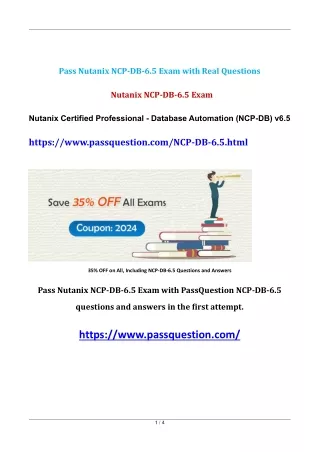 Nutanix NCP-DB-6.5 Practice Test Questions