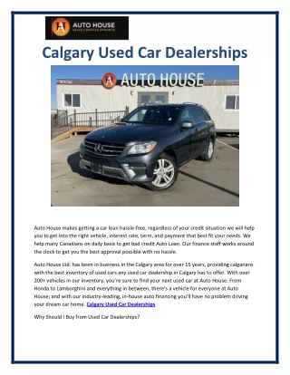 Calgary Used Car Dealerships