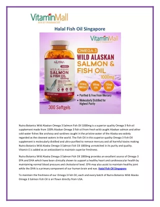 Halal Fish Oil Singapore