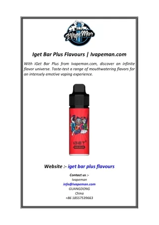 Iget Bar Plus Flavours  Ivapeman.com