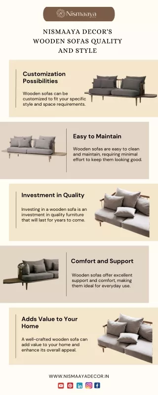 Nismaaya Decor's Wooden Sofas Quality and Style