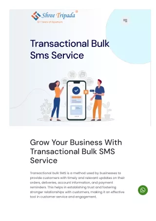 Transactional Bulk Sms Service | Shree Tripada