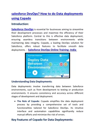 Salesforce DevOps Training in - Ameerpet