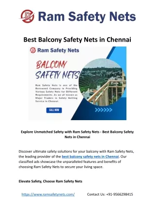 Best Balcony Safety Nets in Chennai