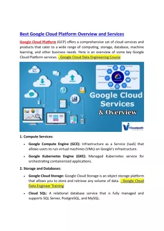 GCP Data Engineering Training | GCP Data Engineer Training in Ameerpet