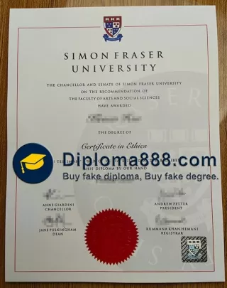 Buy fake Simon Fraser University degree, buy SFU transcript.