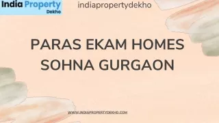 Paras Ekam Homes Sohna Gurgaon