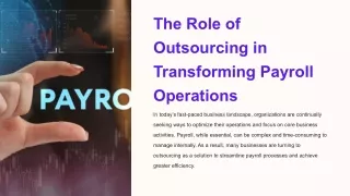 The Role of Outsourcing in Transforming Payroll Operations