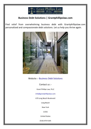 Business Debt Solutions  Grantphillipslaw.com