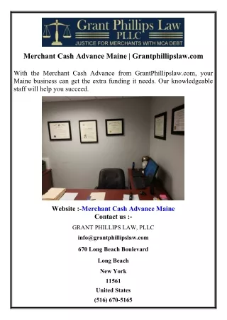 Merchant Cash Advance Maine  Grantphillipslaw.com