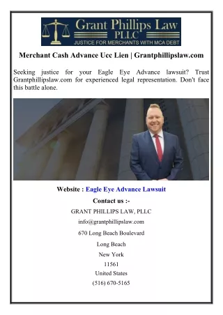 Merchant Cash Advance Ucc Lien  Grantphillipslaw