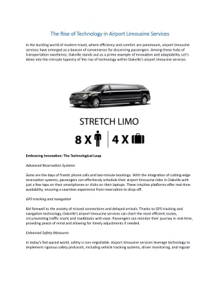 The Rise of Technology in Airport Limousine Services