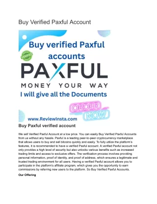 Buy Verified Paxful Account