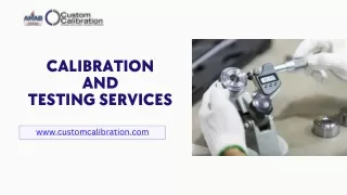 Calibration Services for Testing in CT, United States