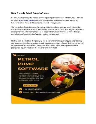 User Friendly Petrol Pump Software