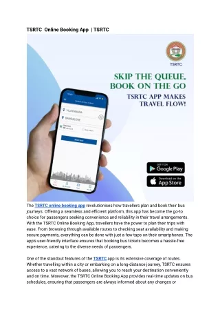 TSRTC  Online Booking App  _ TSRTC