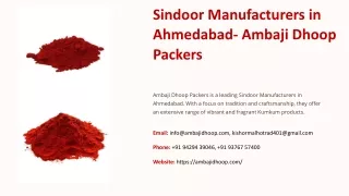 Sindoor Manufacturers in Ahmedabad, Best Sindoor Manufacturers in Ahmedabad