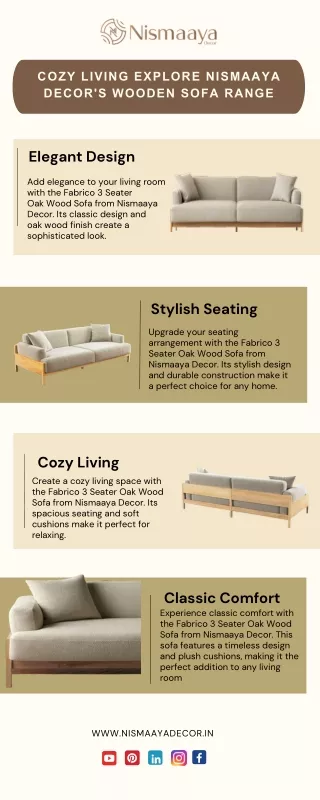 Cozy Living Explore Nismaaya Decor's Wooden Sofa Range