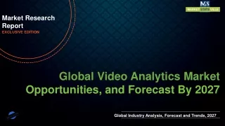 Video Analytics Market will reach at a CAGR of 18.9% from to 2027