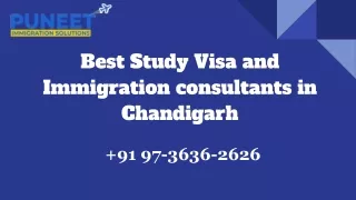 Best Study Visa and Immigration consultants in Chandigarh