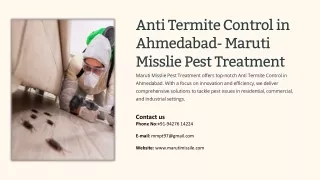 Anti Termite Control in Ahmedabad, Best Anti Termite Control in Ahmedabad