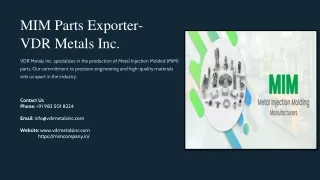 MIM Parts Exporter, Best MIM Parts Exporter