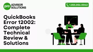 Technical Solutions For QuickBooks Error 12002
