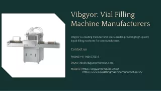 Vial Filling Machine Manufacturers, Best Vial Filling Machine Manufacturers