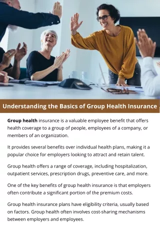 Understanding the Basics of Group Health Insurance