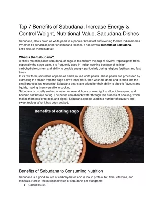 Benefits of Sabudana_ V-pure