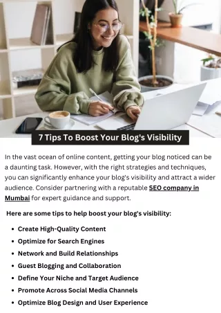 7 Tips To Boost Your Blog's Visibility