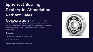 Spherical Bearing Dealers in Ahmedabad, Best Spherical Bearing Dealers in Ahmeda