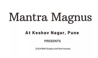 Mantra Magnus Keshav Nagar Pune  E brochure