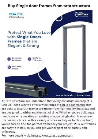 Buy Single door frames from Tata Structura