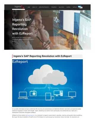 Ingenx's SAP Reporting Revolution with EzReport