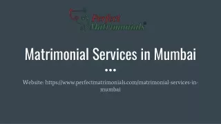 Matrimonial Services in Mumbai