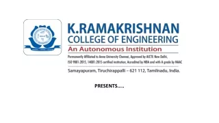 B.E-CSE Artificial Intelligence and Machine Learning Program at K. Ramakrishnan